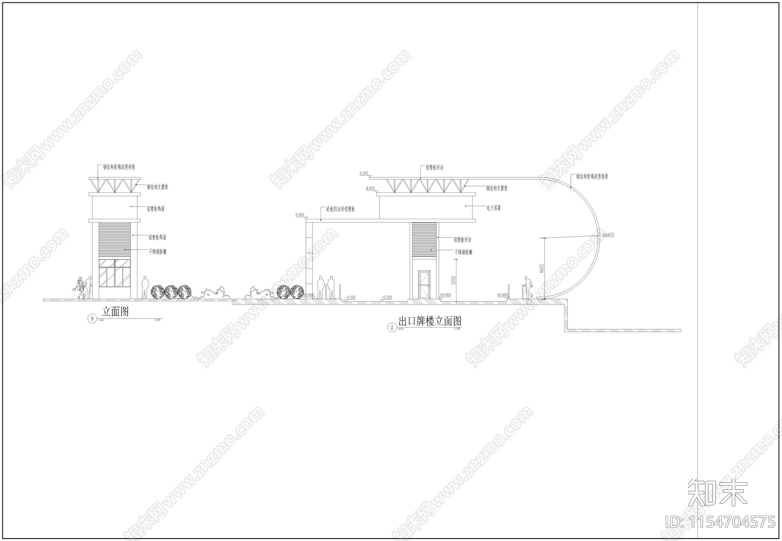 保安亭大样cad施工图下载【ID:1154704575】