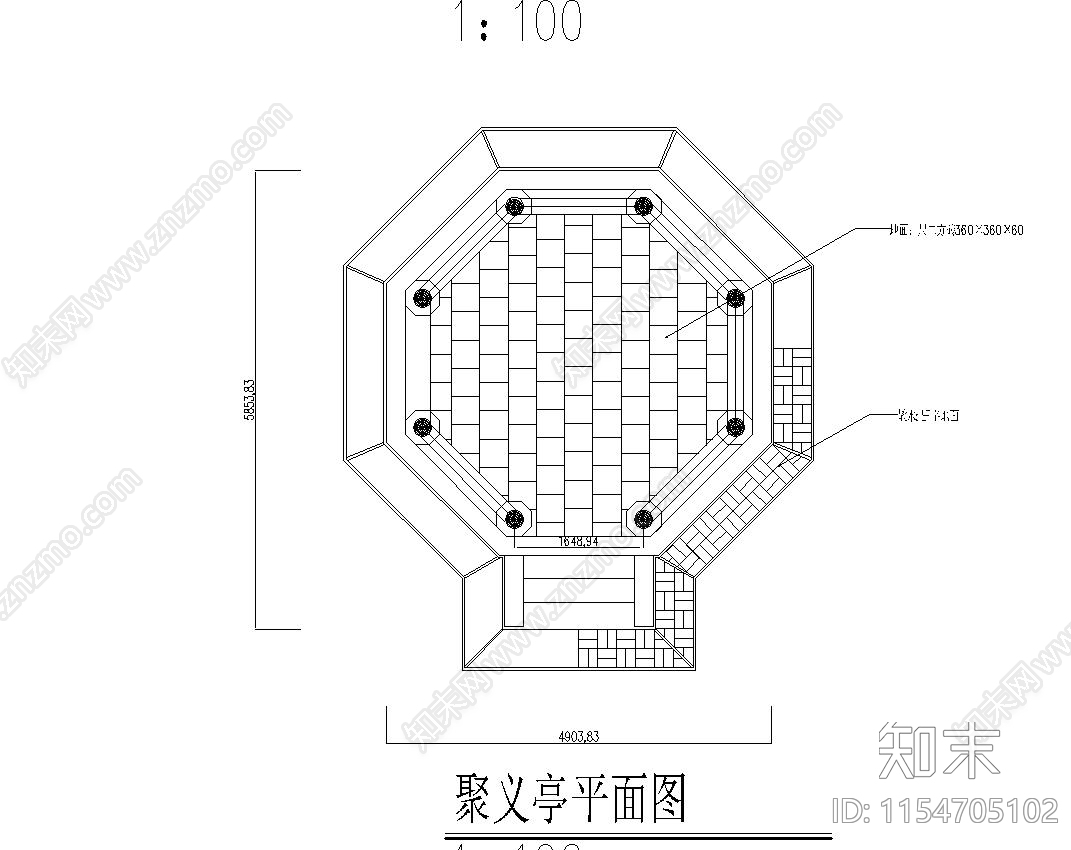 亭子cad施工图下载【ID:1154705102】