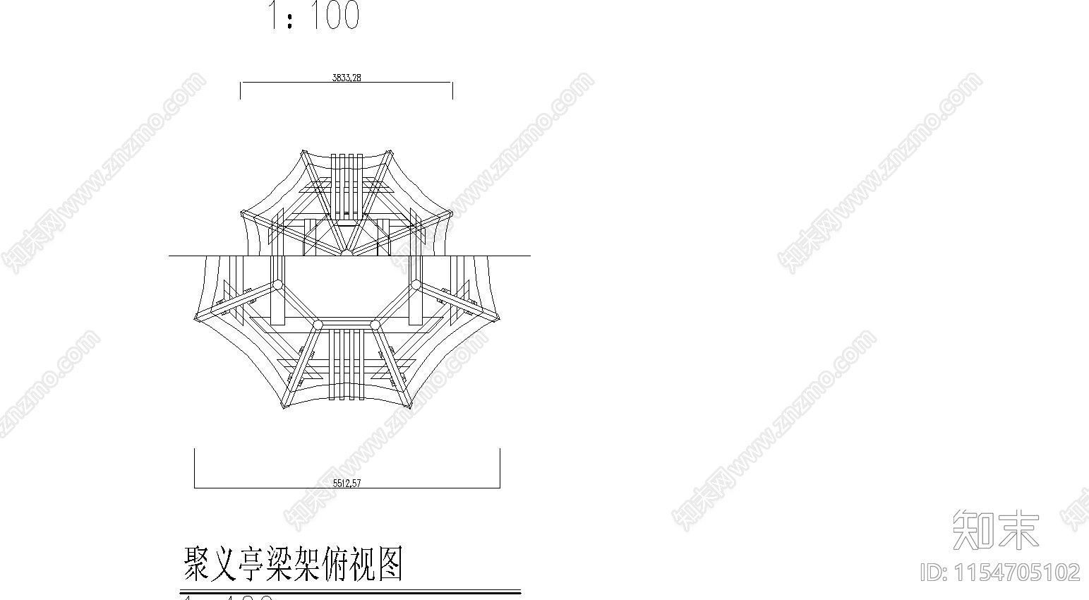 亭子cad施工图下载【ID:1154705102】