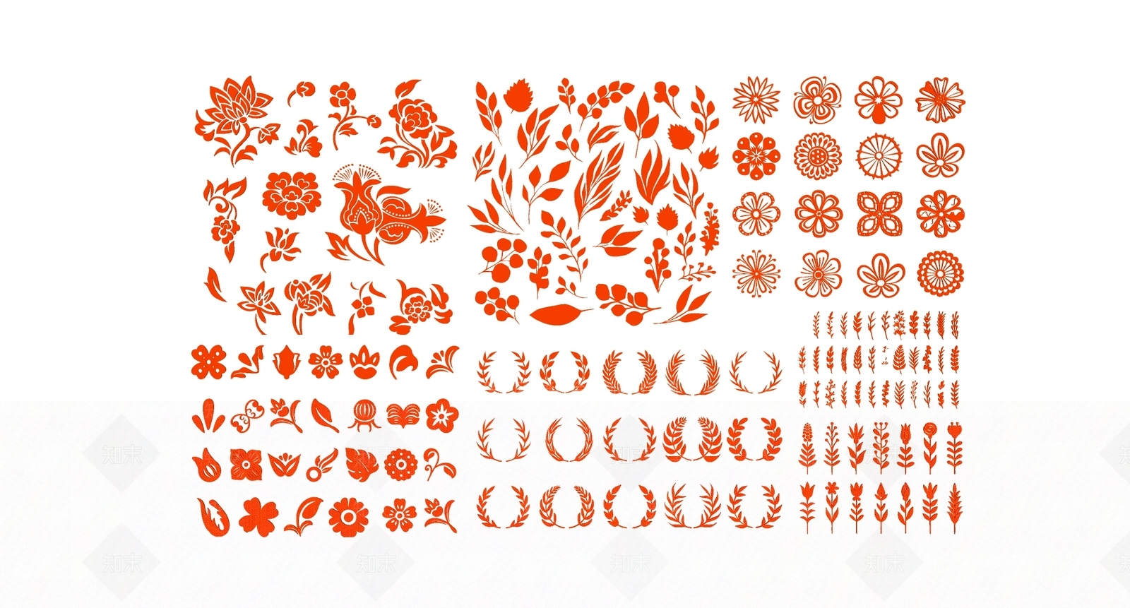 现代植物墙饰墙绘3D模型下载【ID:1154705751】