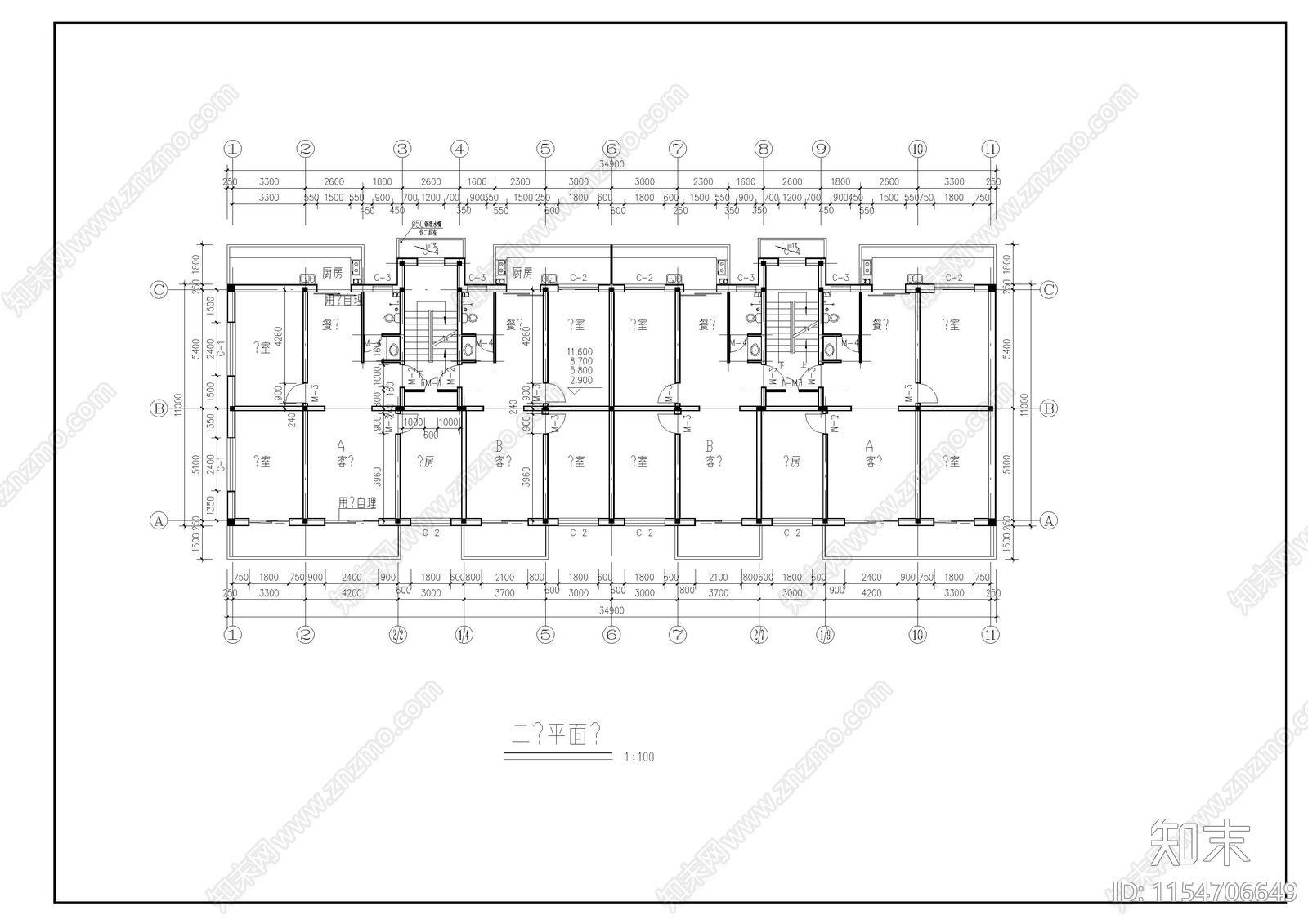 藏式风格住宅楼cad施工图下载【ID:1154706649】