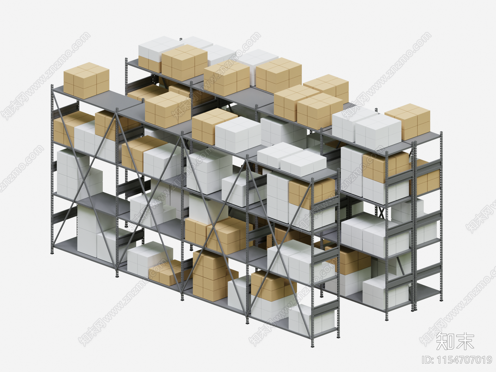 现代货架3D模型下载【ID:1154707019】