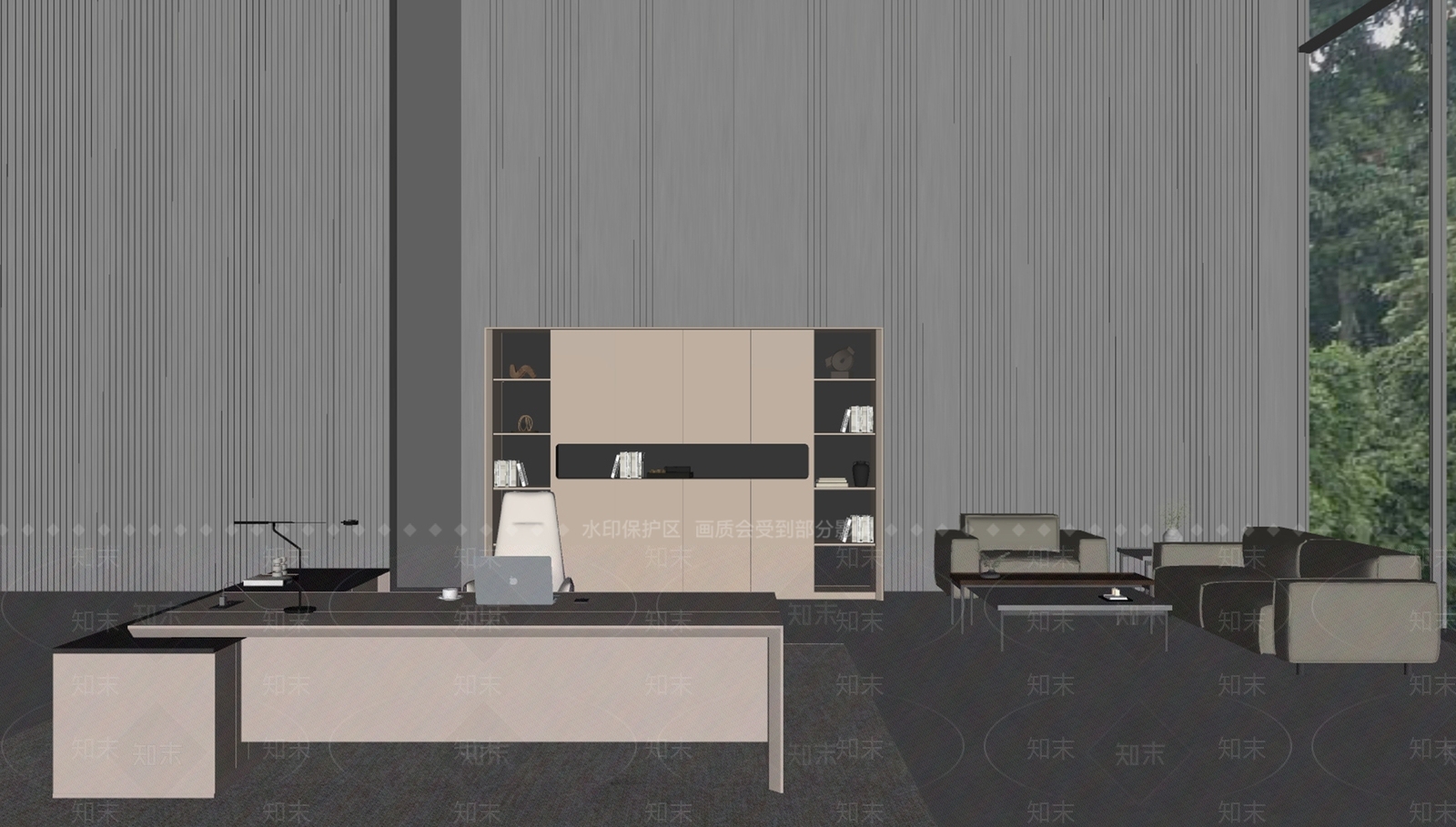 现代办公桌椅SU模型下载【ID:1154707600】