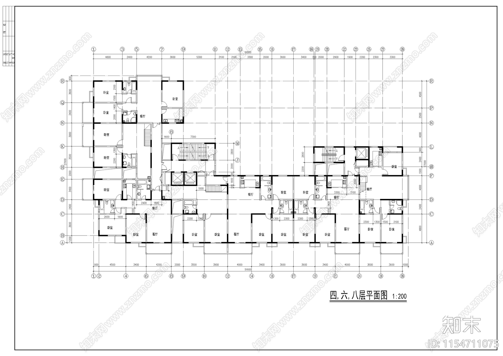 高层公寓设计方案cad施工图下载【ID:1154711075】