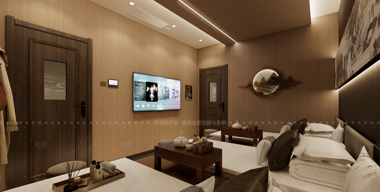 新中式会所SU模型下载【ID:1215989879】