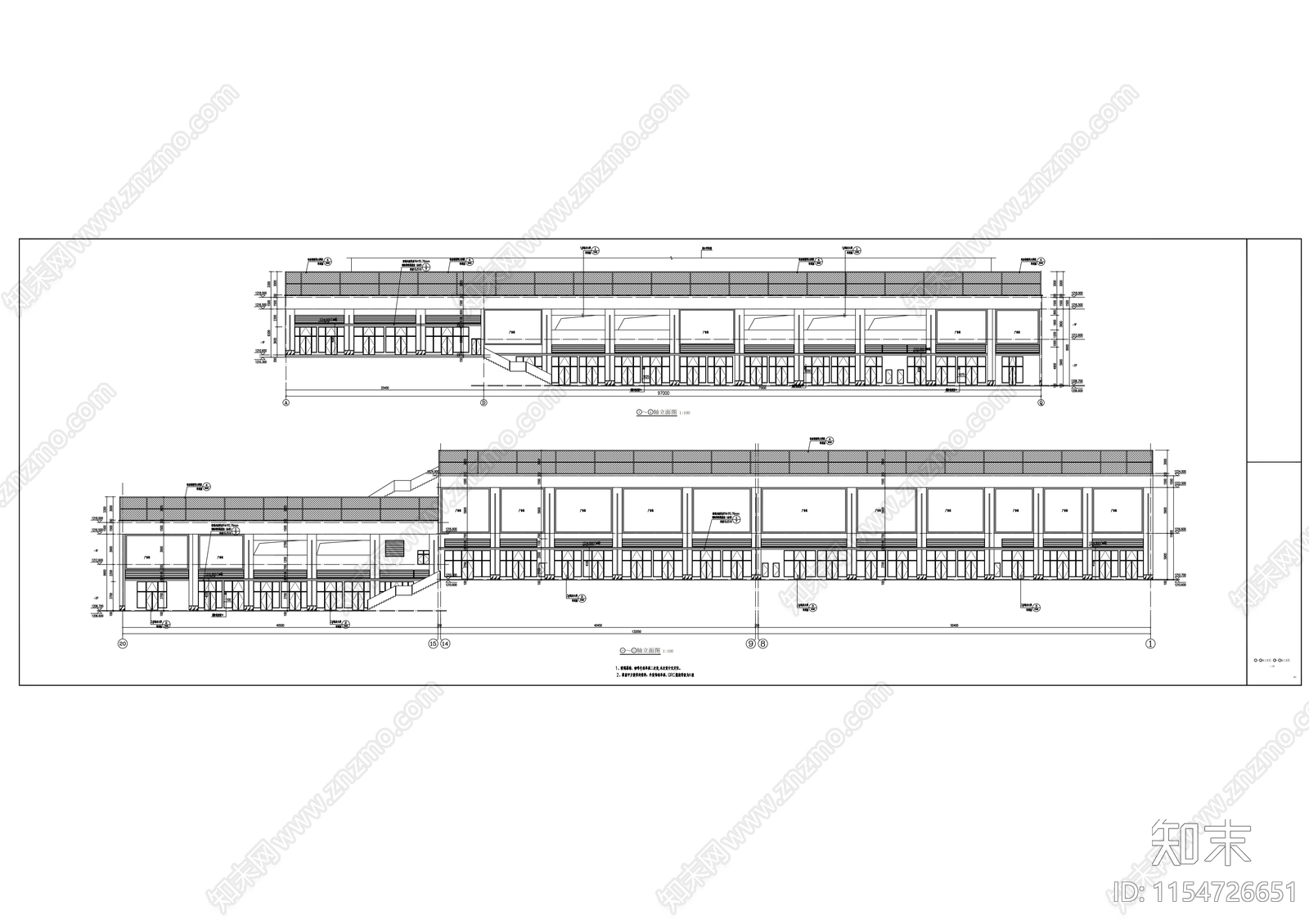 安置房小学建筑图cad施工图下载【ID:1154726651】