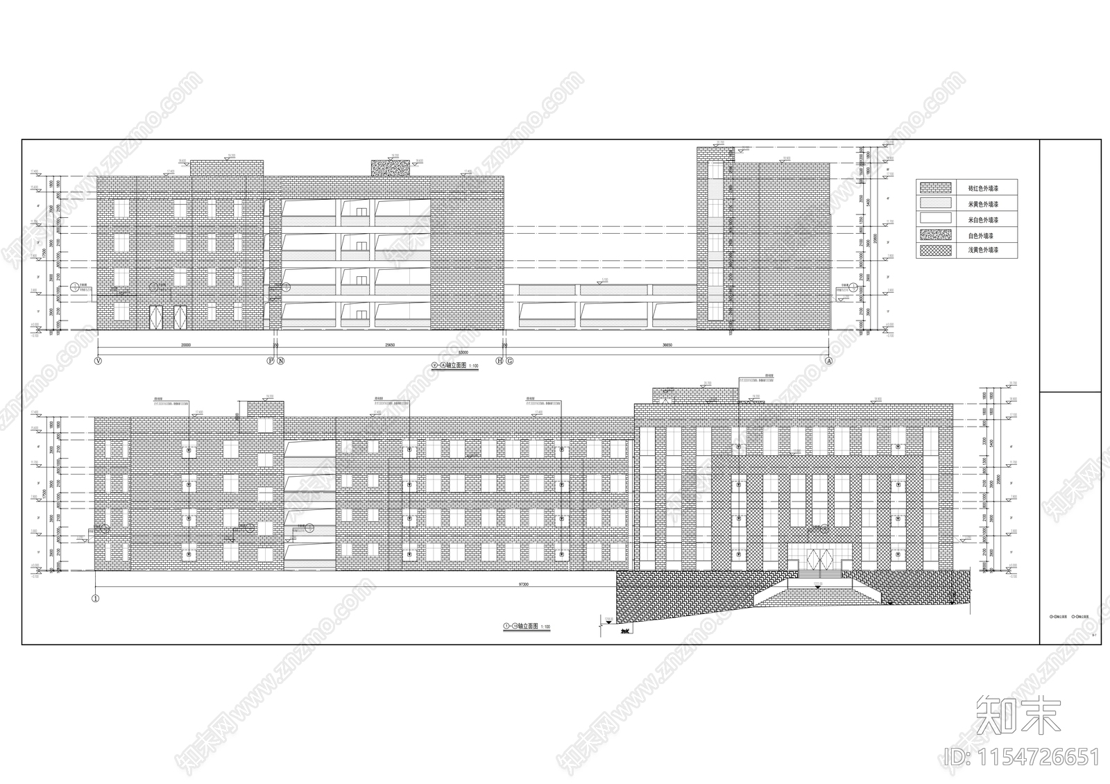 安置房小学建筑图cad施工图下载【ID:1154726651】