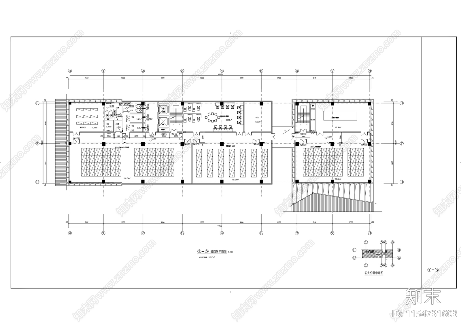 高层高等院校教学楼建cad施工图下载【ID:1154731603】