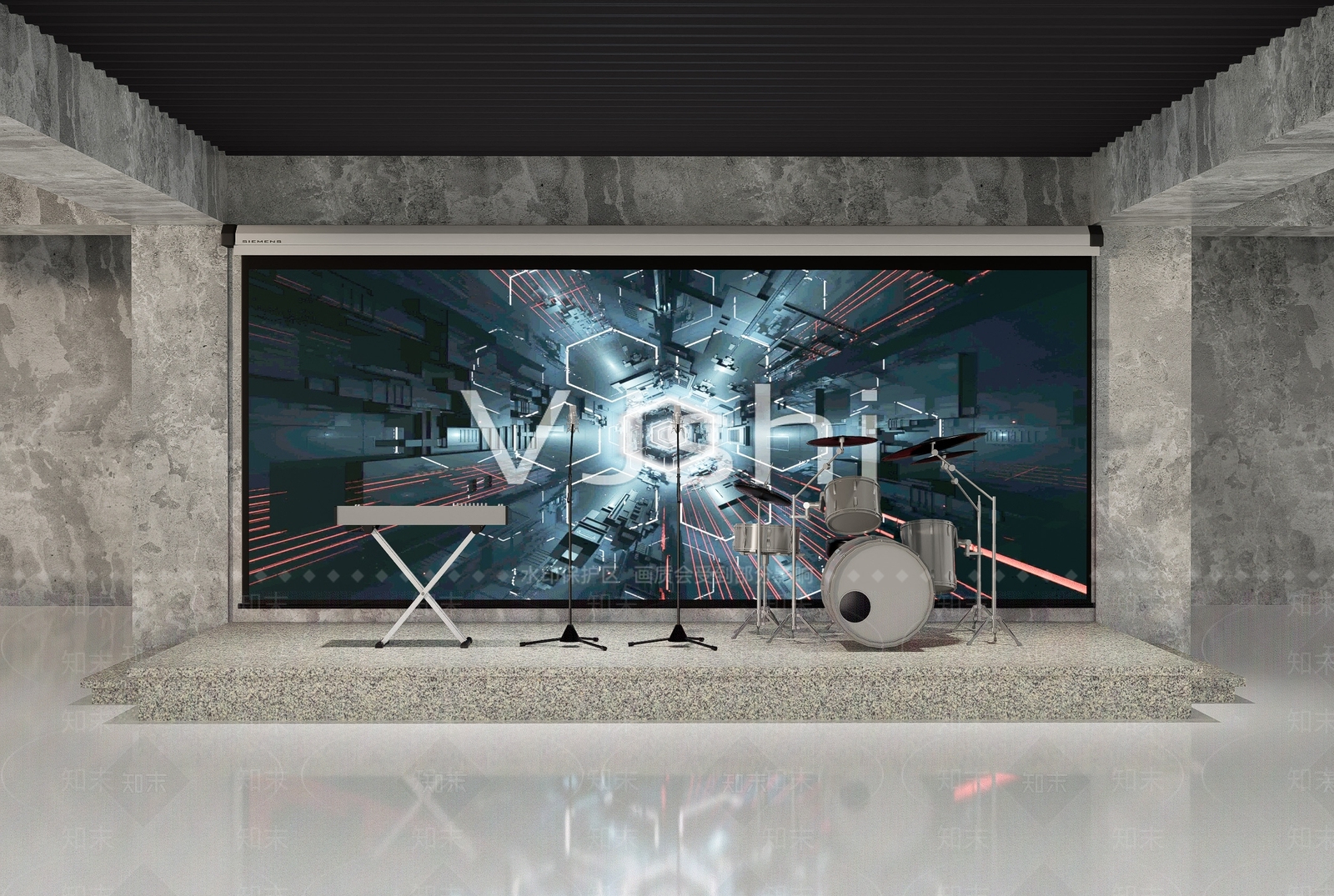 现代酒吧清吧舞台SU模型下载【ID:1154734015】