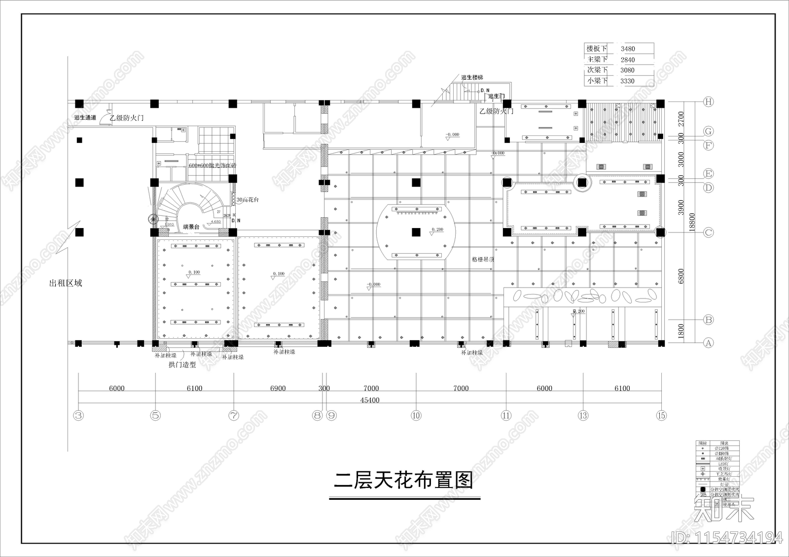 960㎡书店cad施工图下载【ID:1154734194】