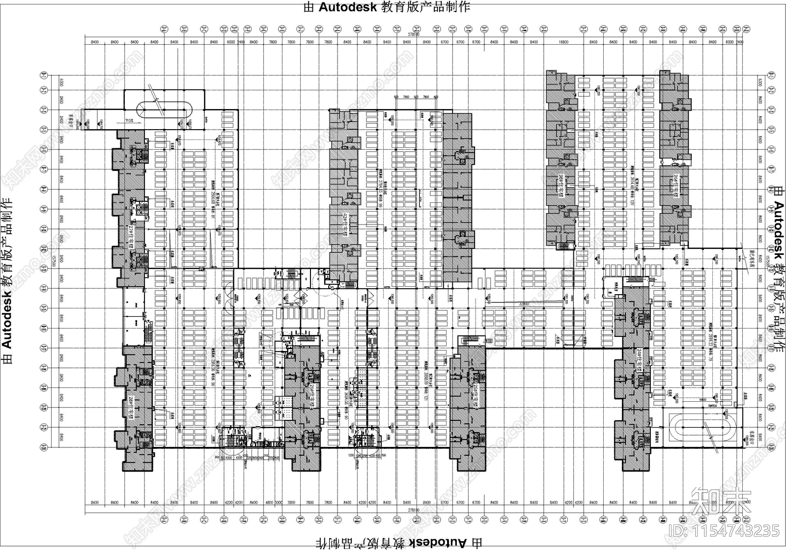 住宅小区地下双层车库及人防工程施工图下载【ID:1154743235】