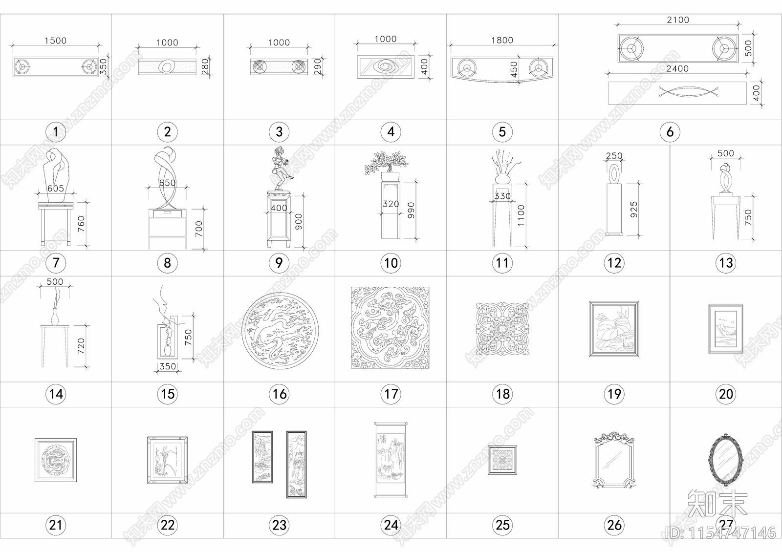 设计师必备超全图库cad施工图下载【ID:1154747146】