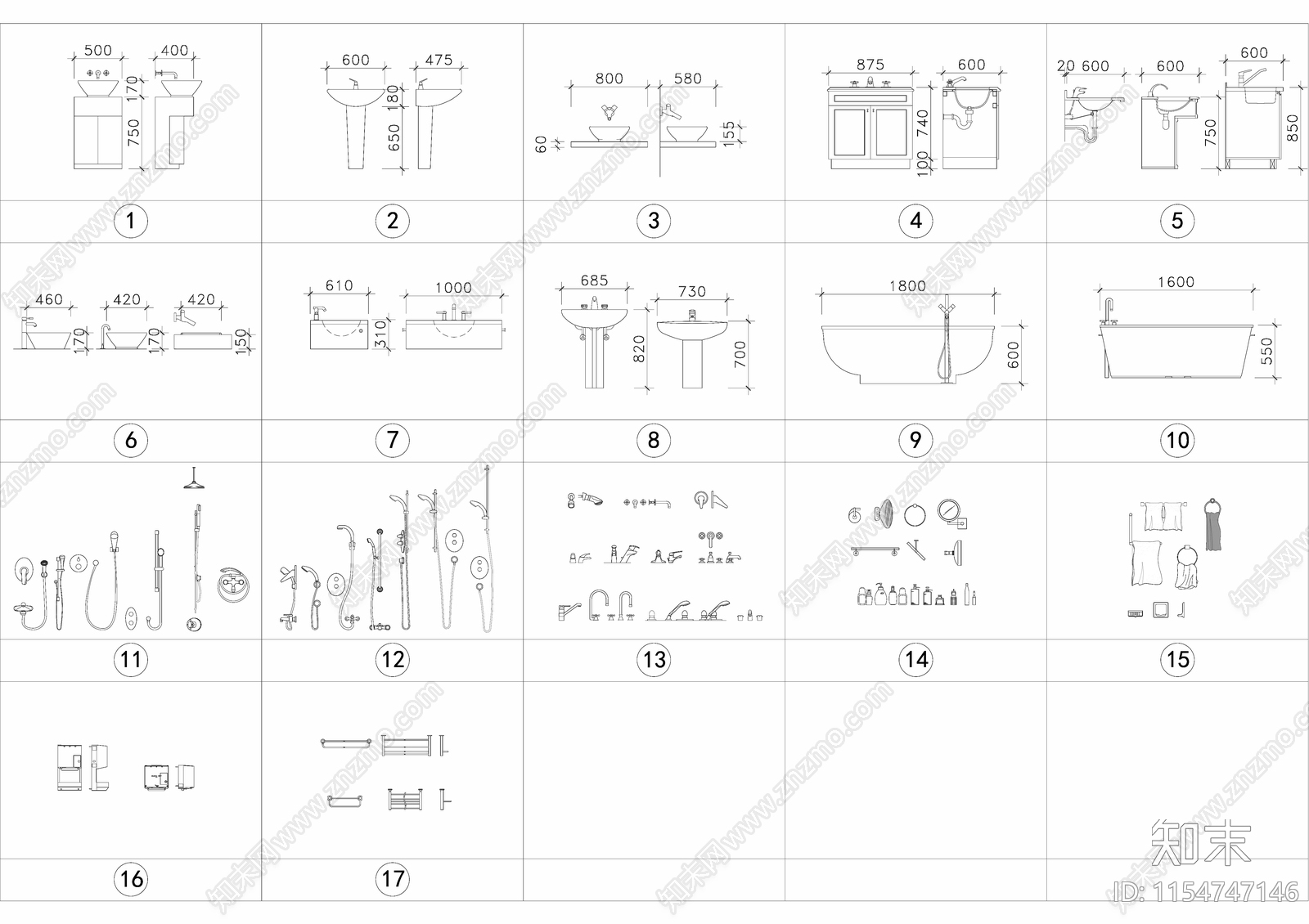 设计师必备超全图库cad施工图下载【ID:1154747146】