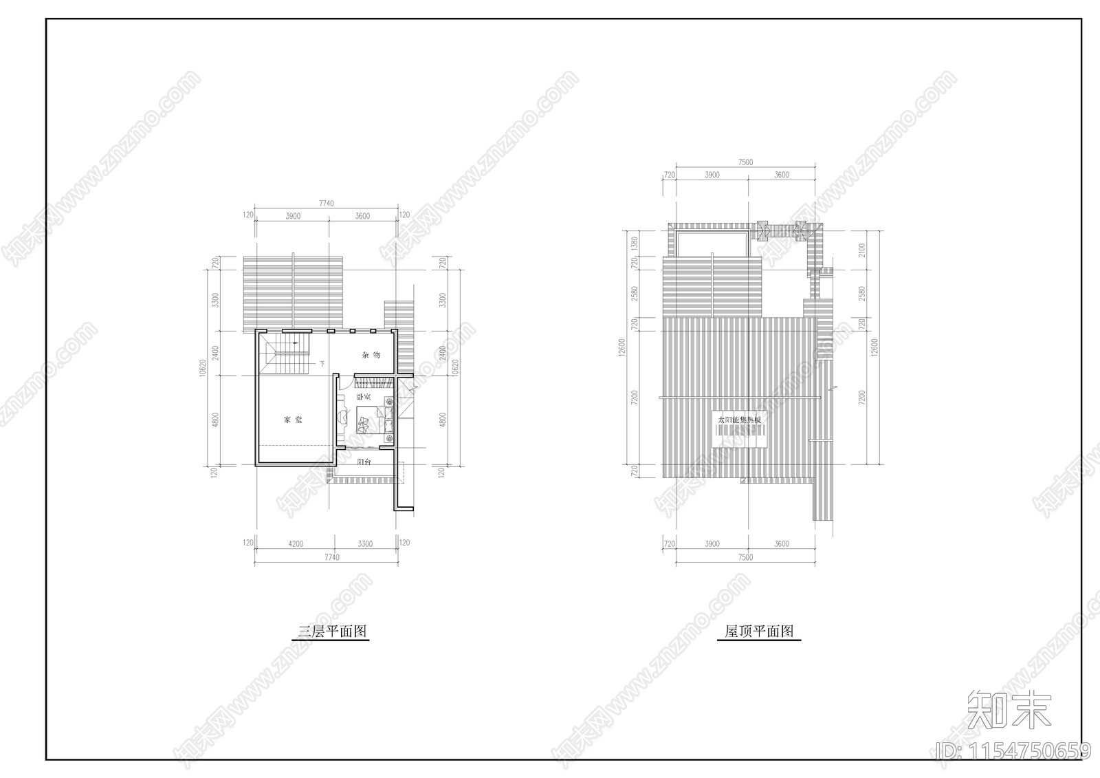 农村民居住宅cad施工图下载【ID:1154750659】