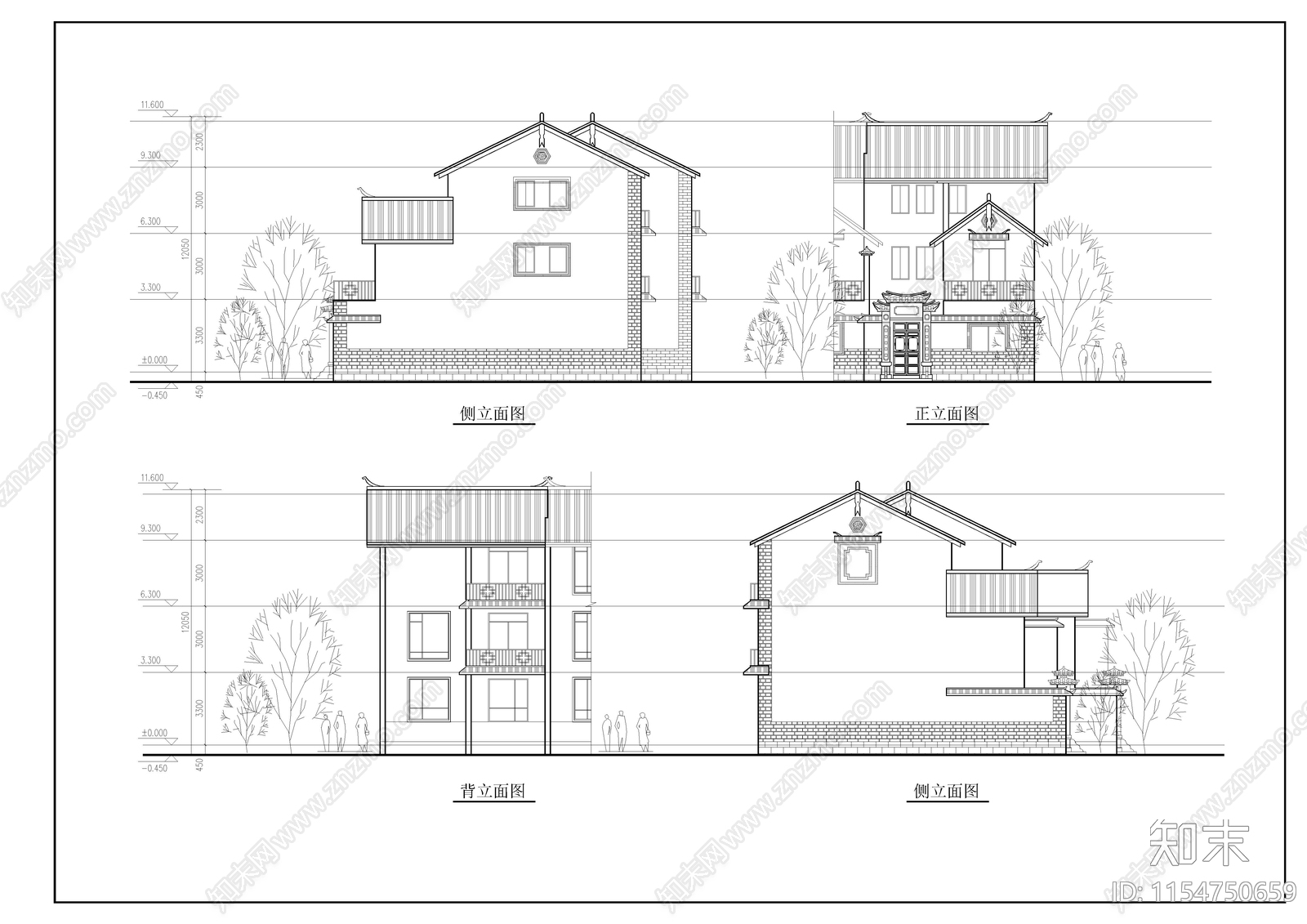 农村民居住宅cad施工图下载【ID:1154750659】