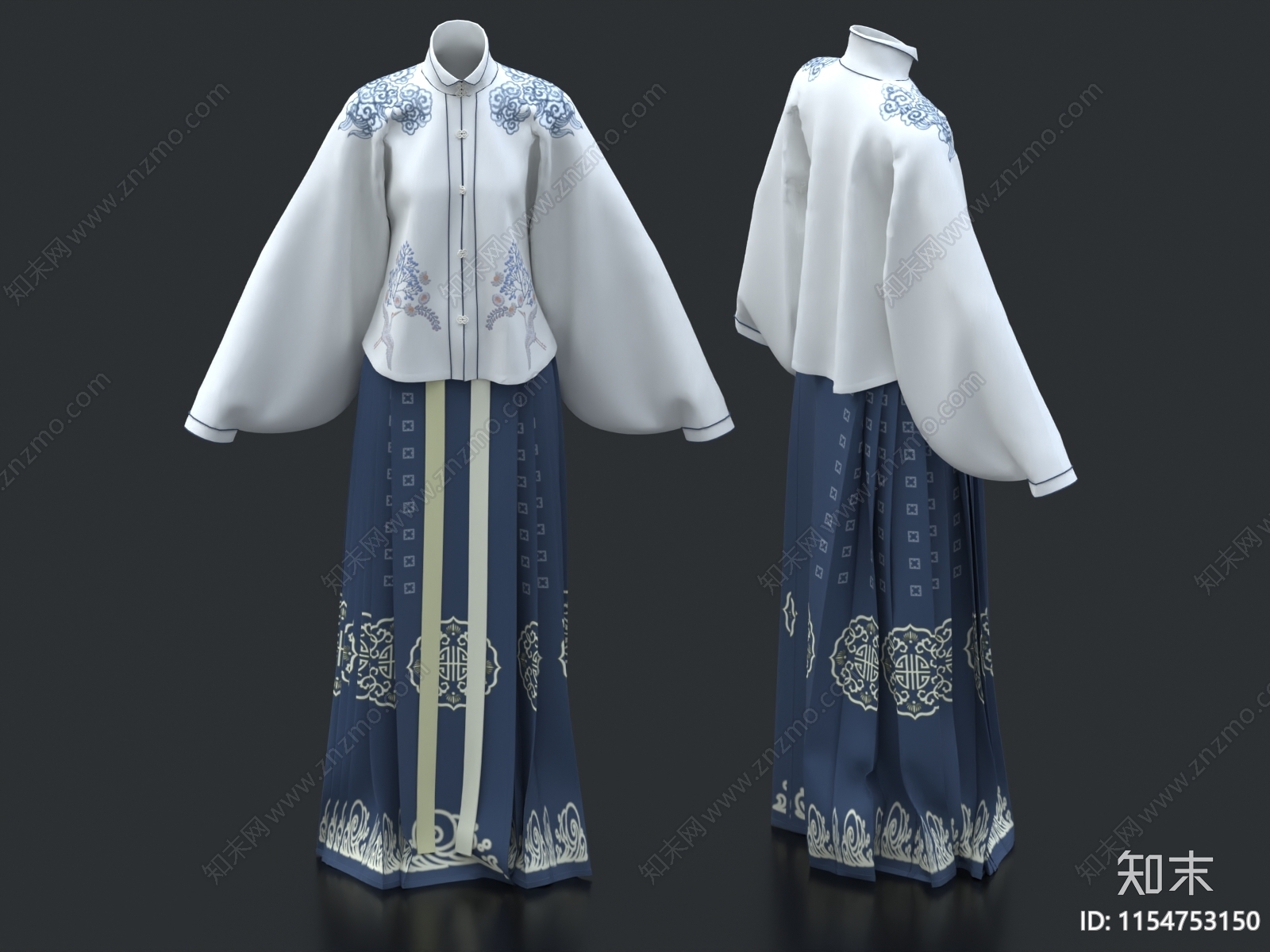 汉服3D模型下载【ID:1154753150】