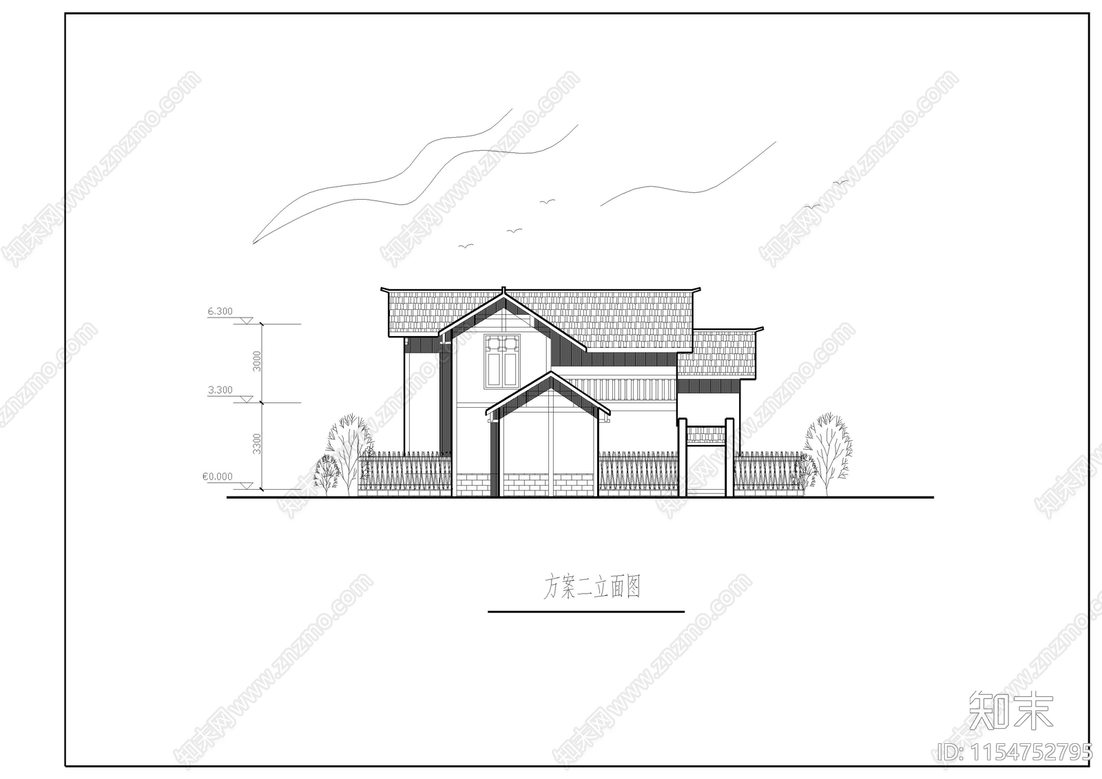 川南民居住宅cad施工图下载【ID:1154752795】