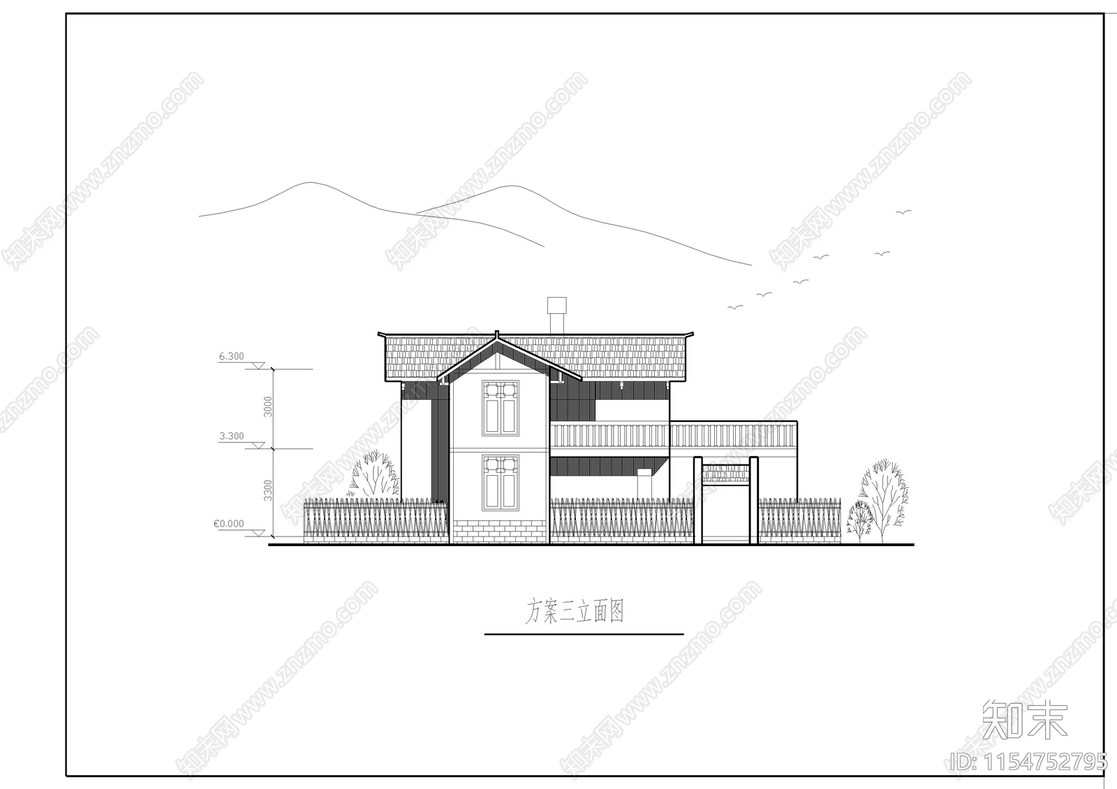 川南民居住宅cad施工图下载【ID:1154752795】