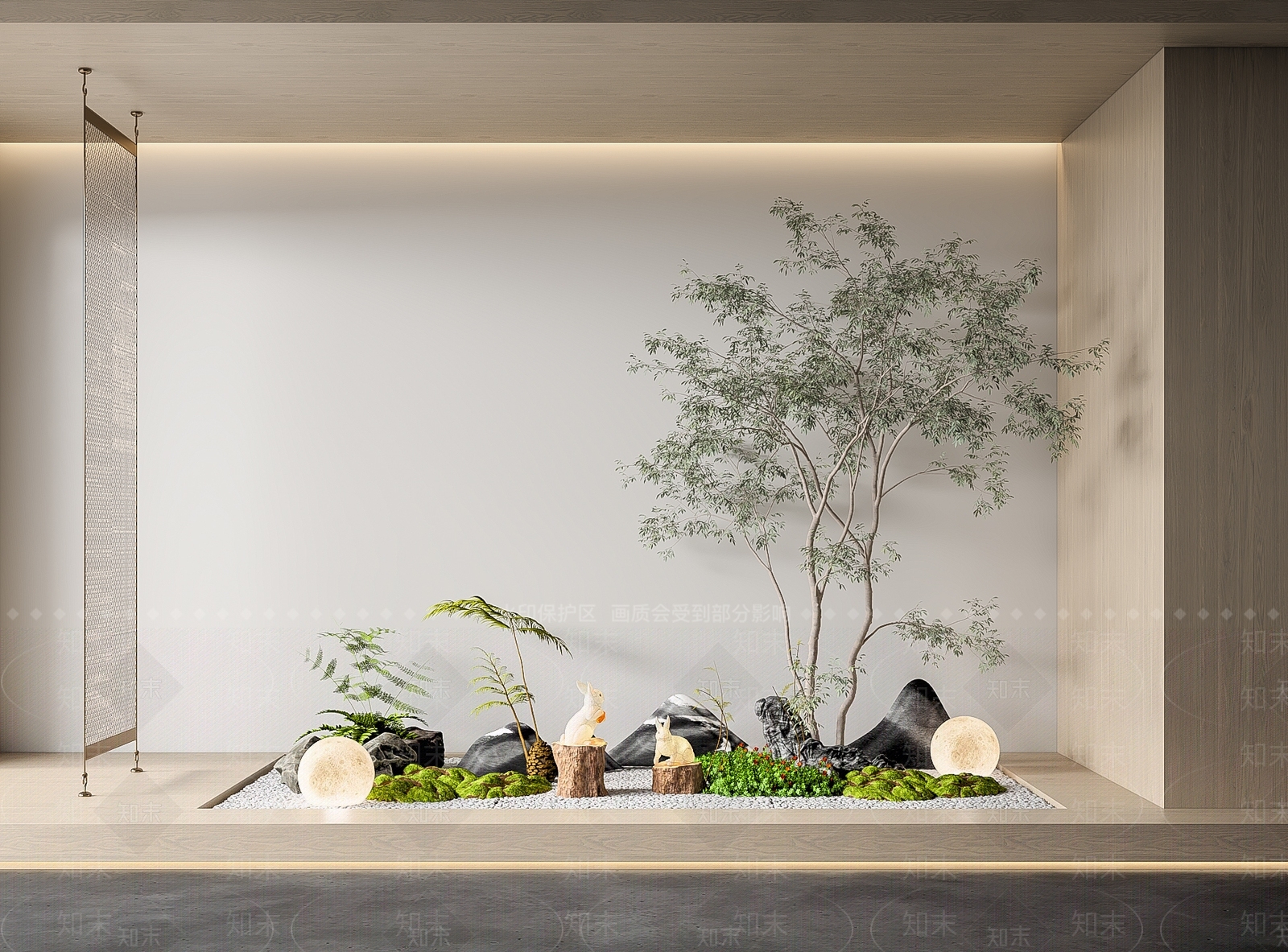 现代室内景观3D模型下载【ID:1154753736】_知末3d模型网