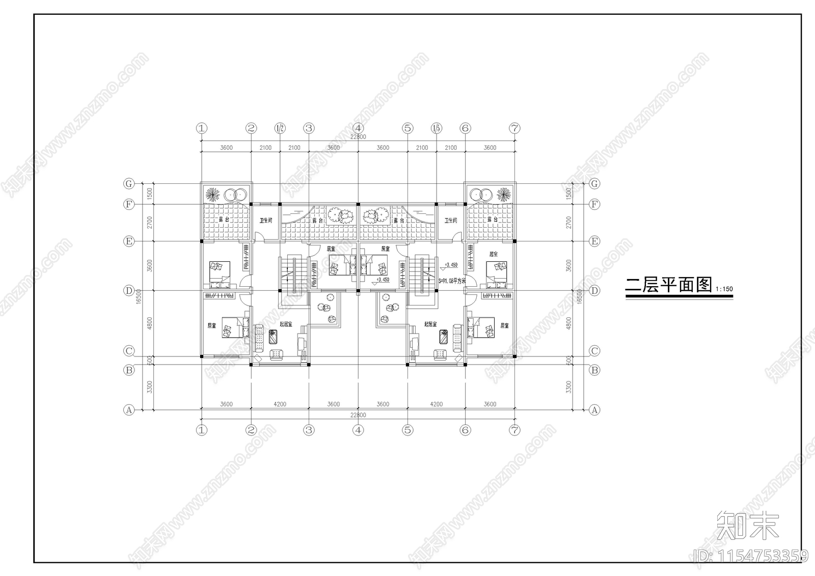 川南民居别墅设计方案cad施工图下载【ID:1154753359】