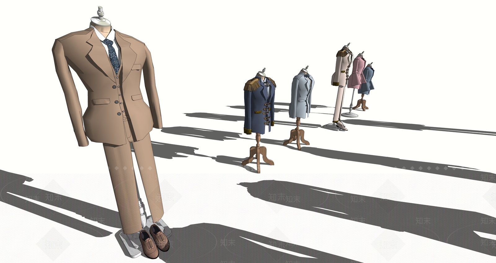 男士宴会高端定制礼服SU模型下载【ID:1154757728】