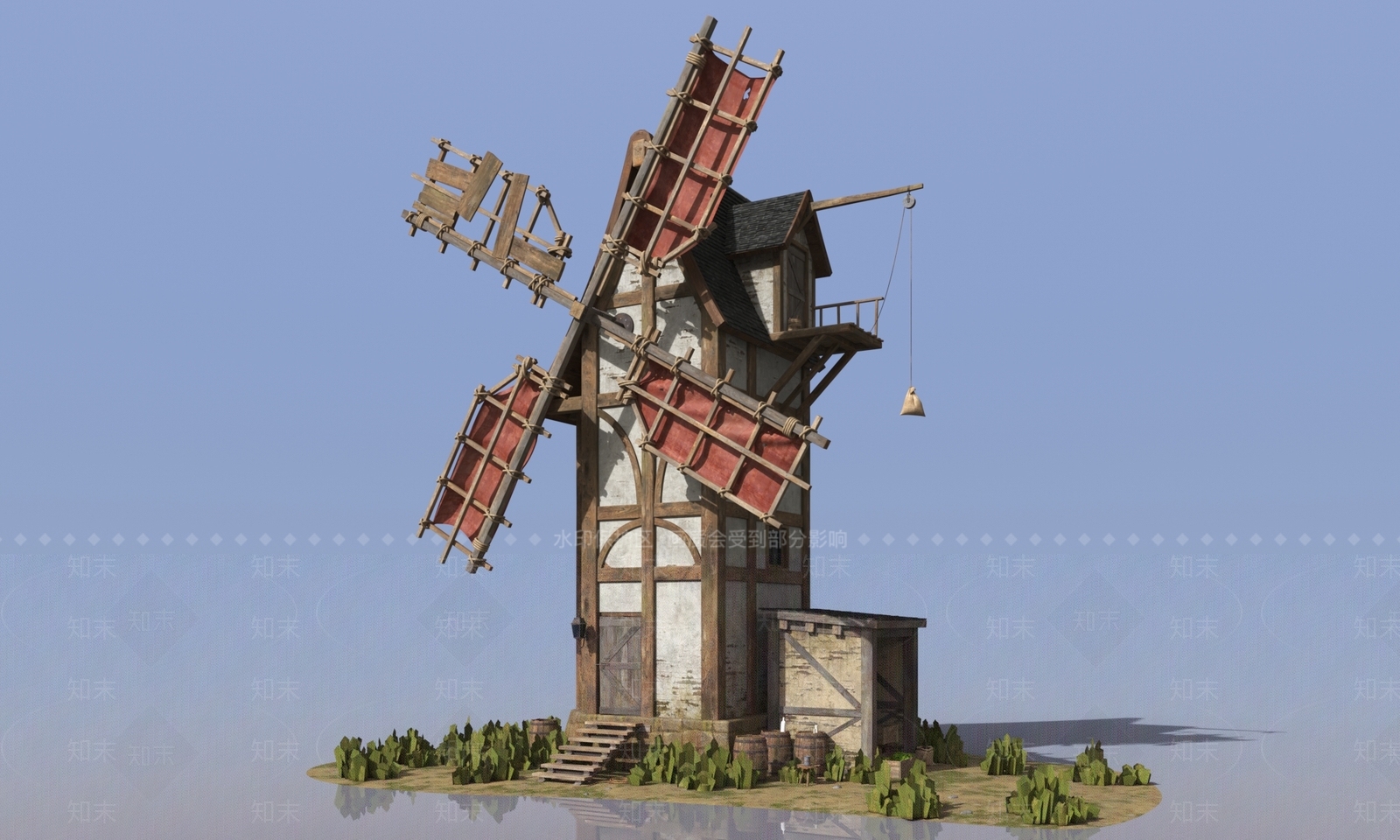 现代风车3D模型下载【ID:1154757907】