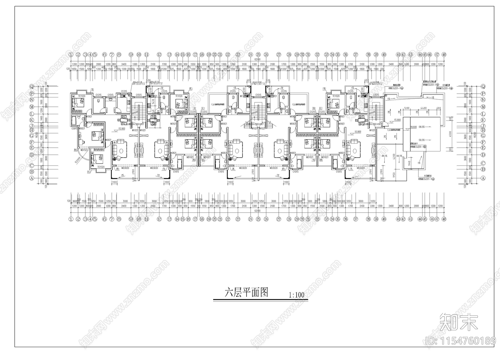 民居住宅cad施工图下载【ID:1154760189】