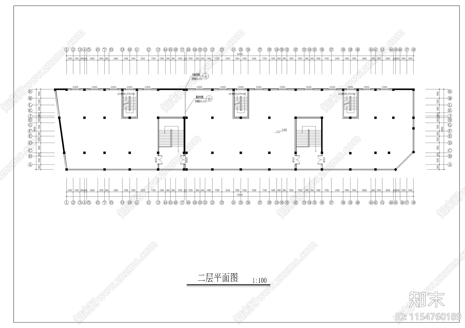 民居住宅cad施工图下载【ID:1154760189】