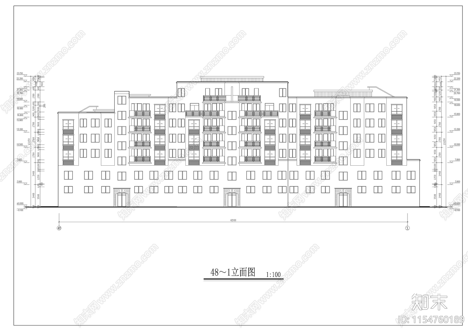 民居住宅cad施工图下载【ID:1154760189】