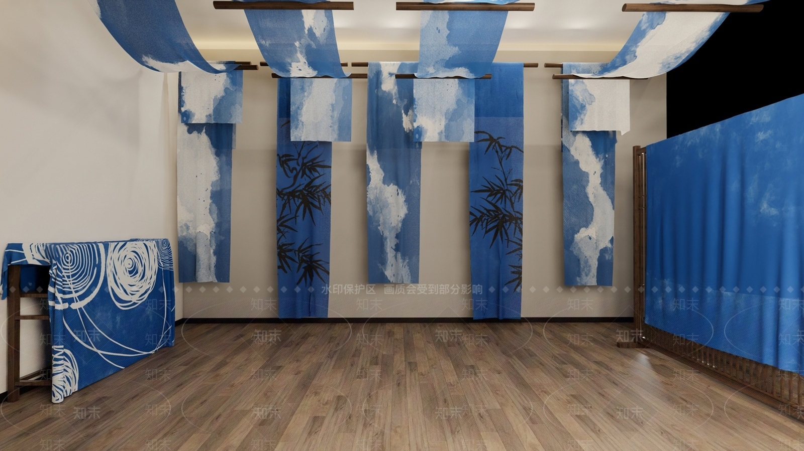 新中式文化展厅3D模型下载【ID:1154774170】