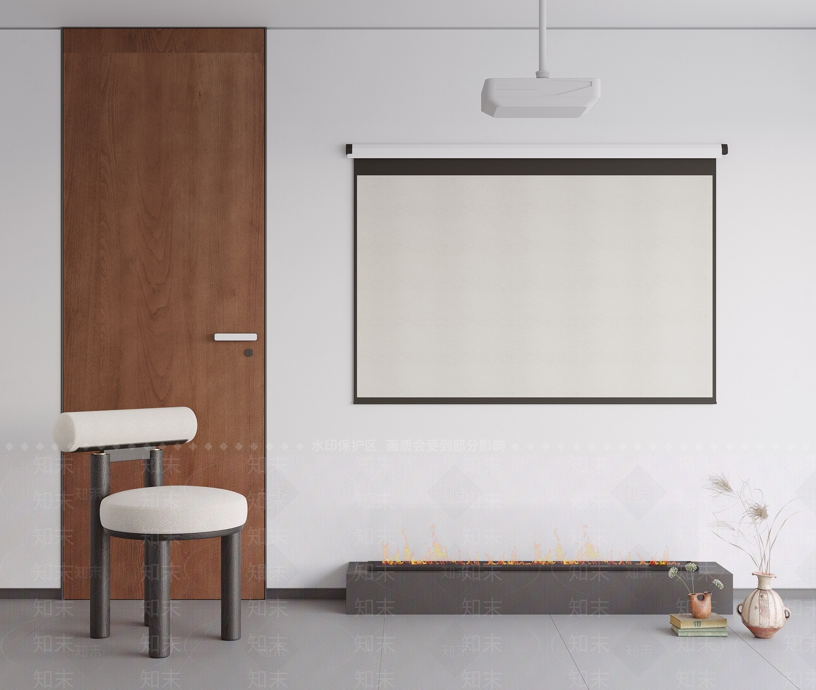 投影幕布3D模型下载【ID:1154763298】