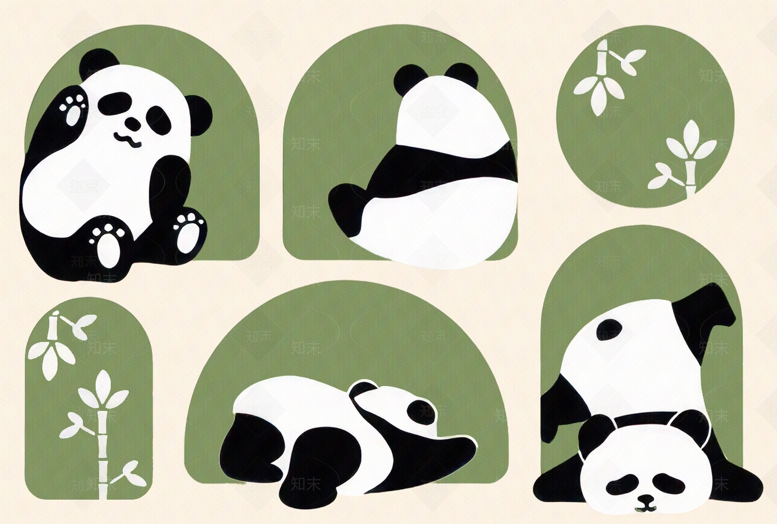 儿童房熊猫地毯贴图下载【ID:1154764168】