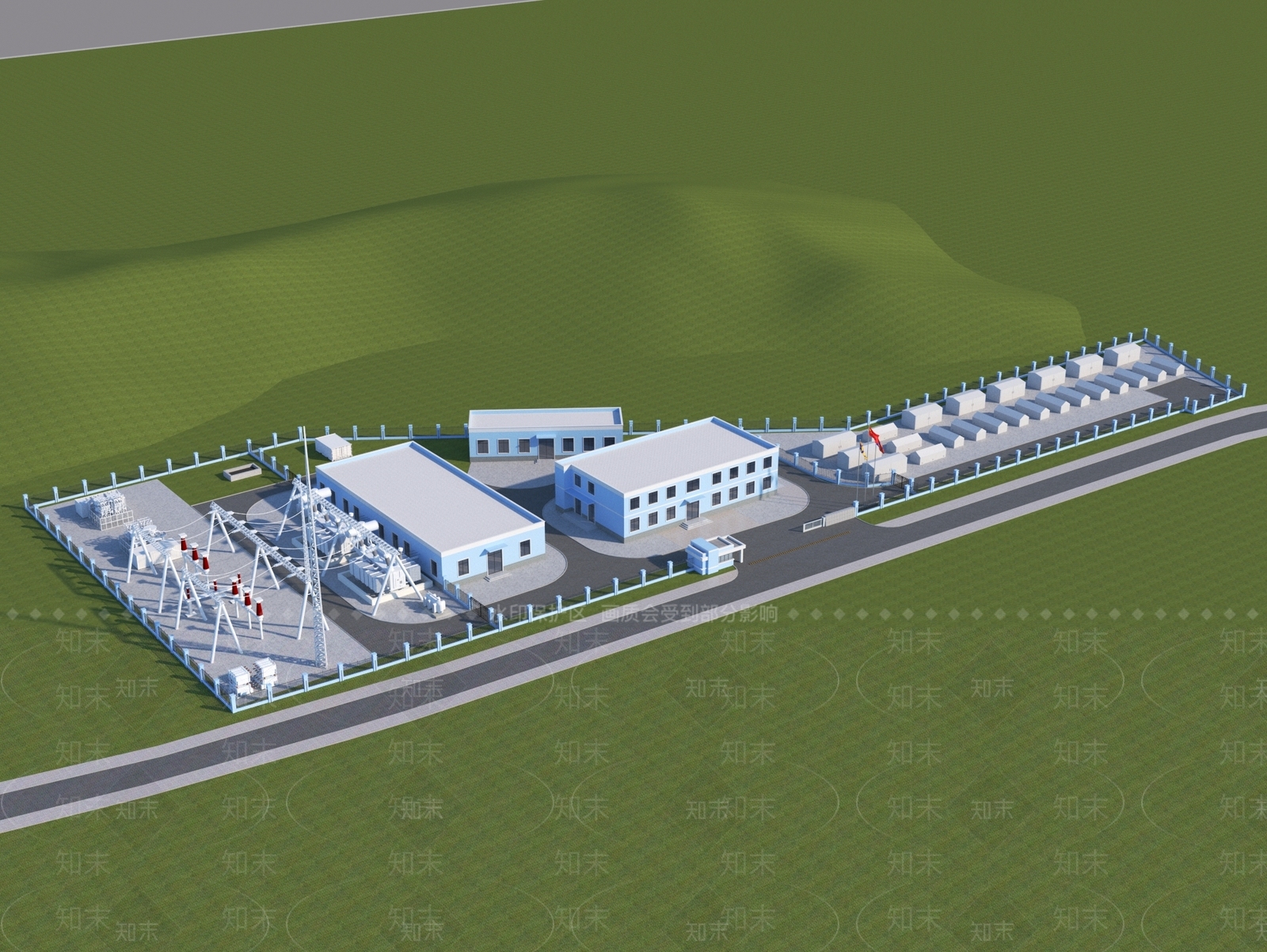 现代发电站厂房3D模型下载【ID:1154767570】
