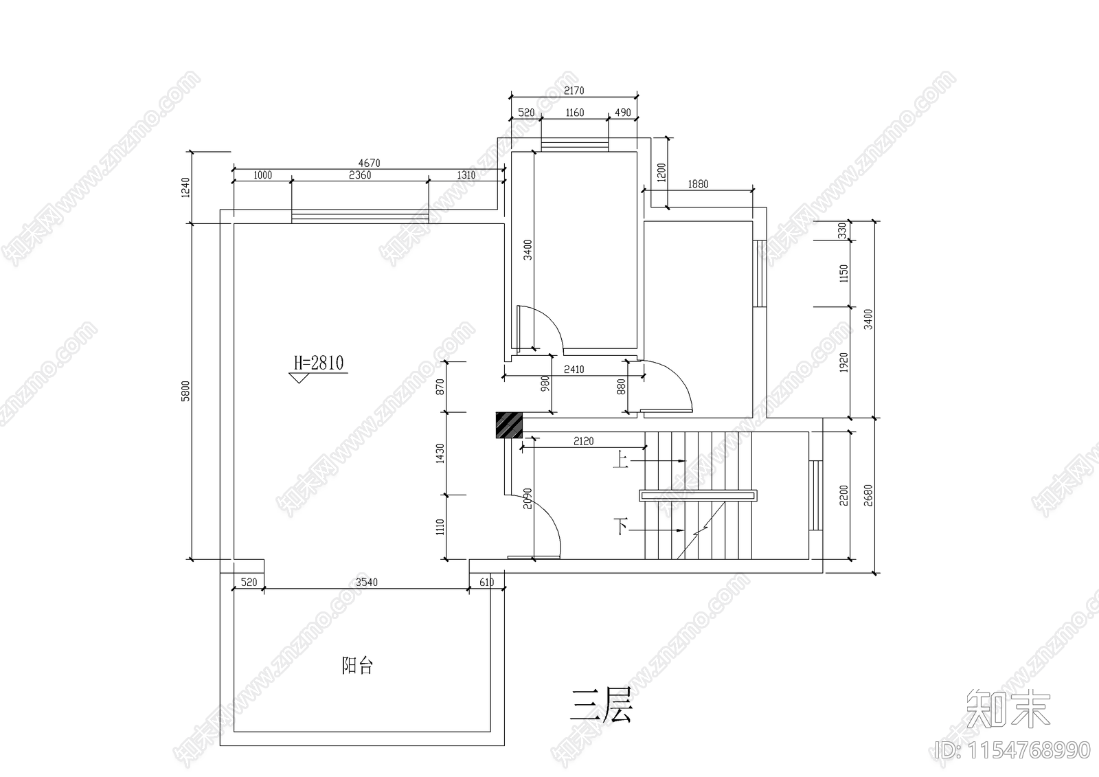 阳光山庄方案图cad施工图下载【ID:1154768990】