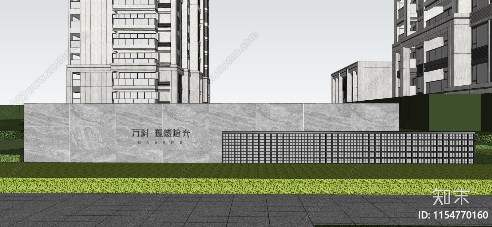 对景景墙施工图下载【ID:1154770160】