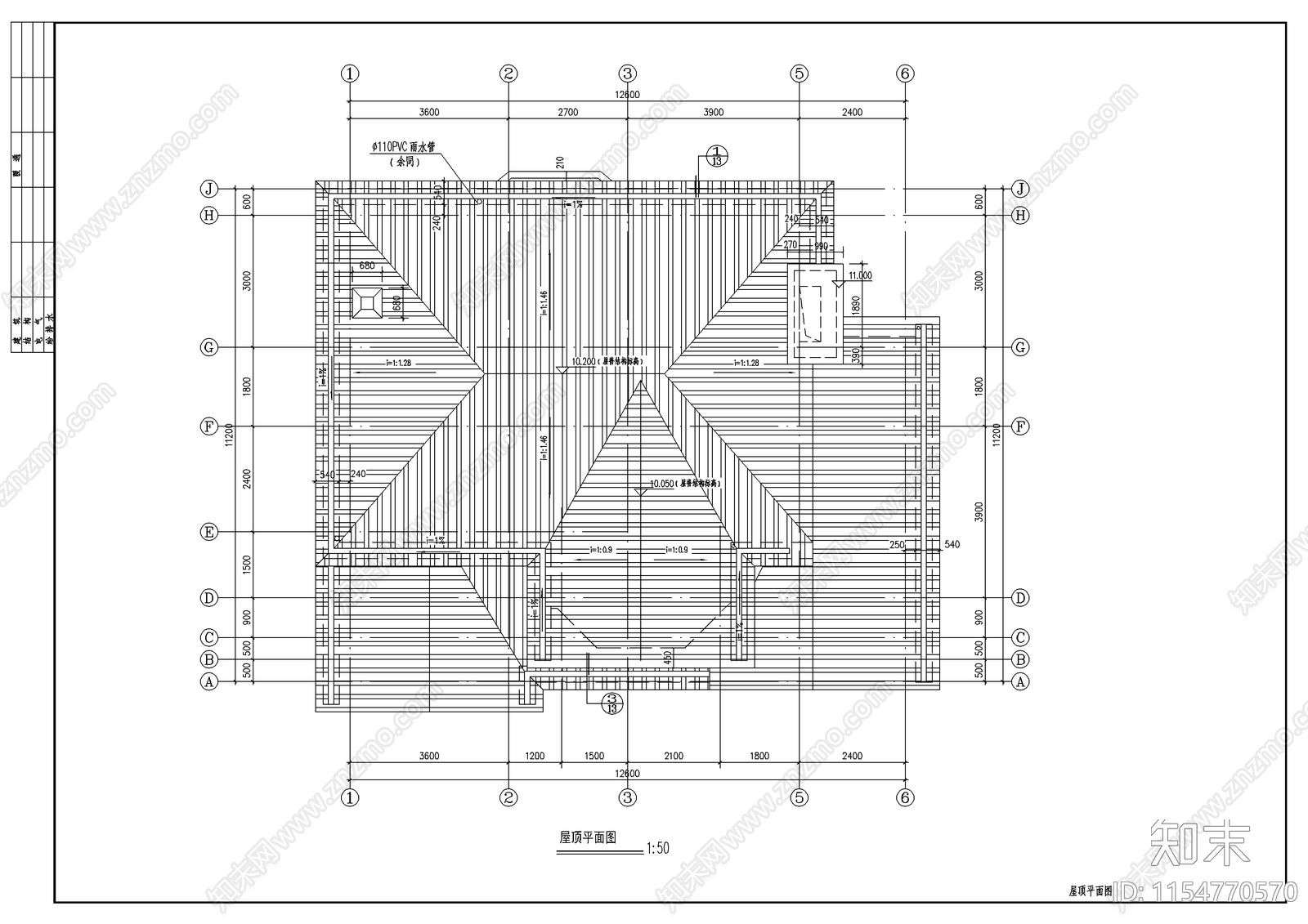 别墅建筑设计cad施工图下载【ID:1154770570】