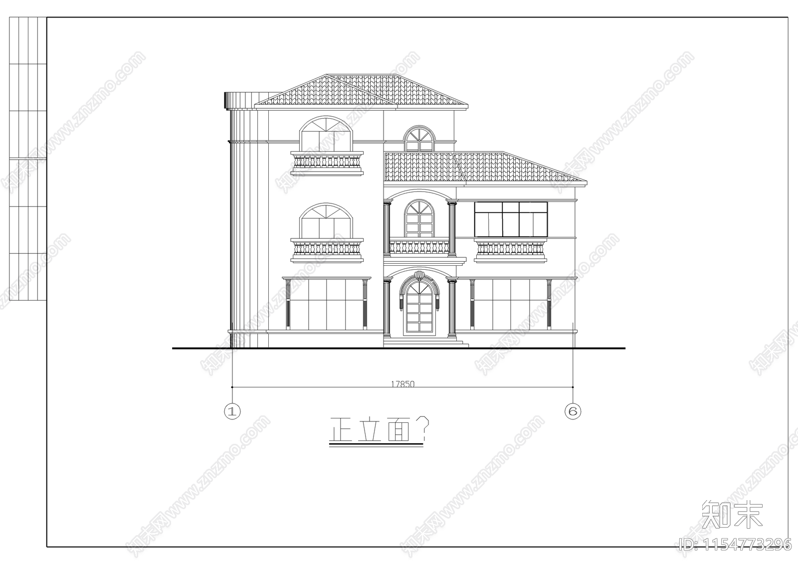 多套别墅建筑设计图cad施工图下载【ID:1154773296】