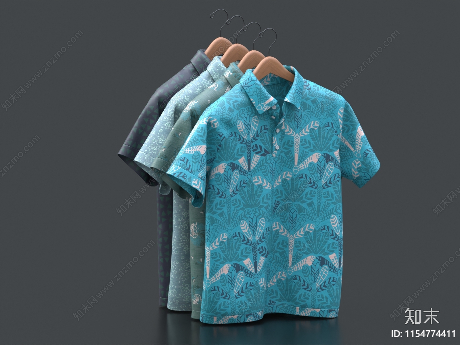 现代衣服3D模型下载【ID:1154774411】