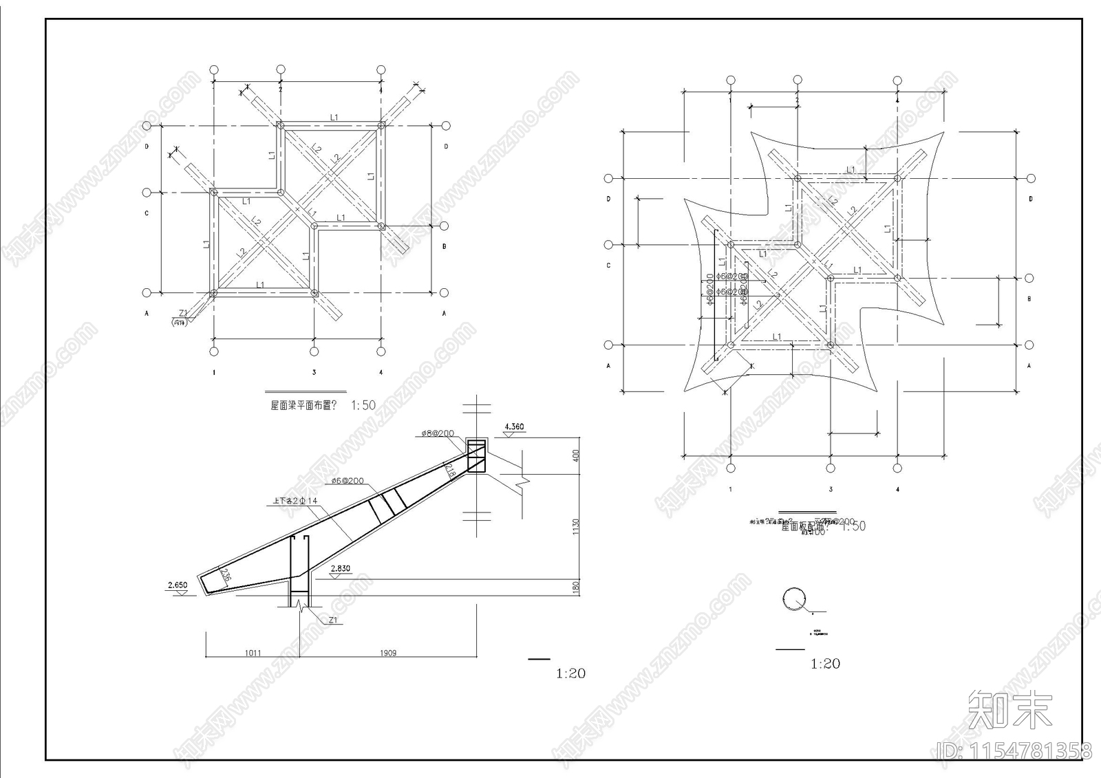 古建亭cad施工图下载【ID:1154781358】