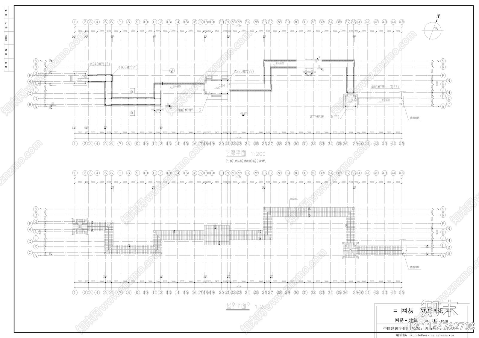 古建长廊施工图下载【ID:1154782709】