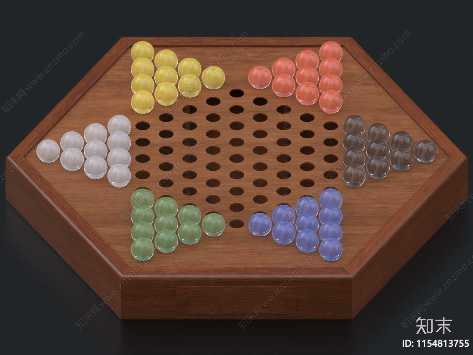 现代跳棋3D模型下载【ID:1154813755】