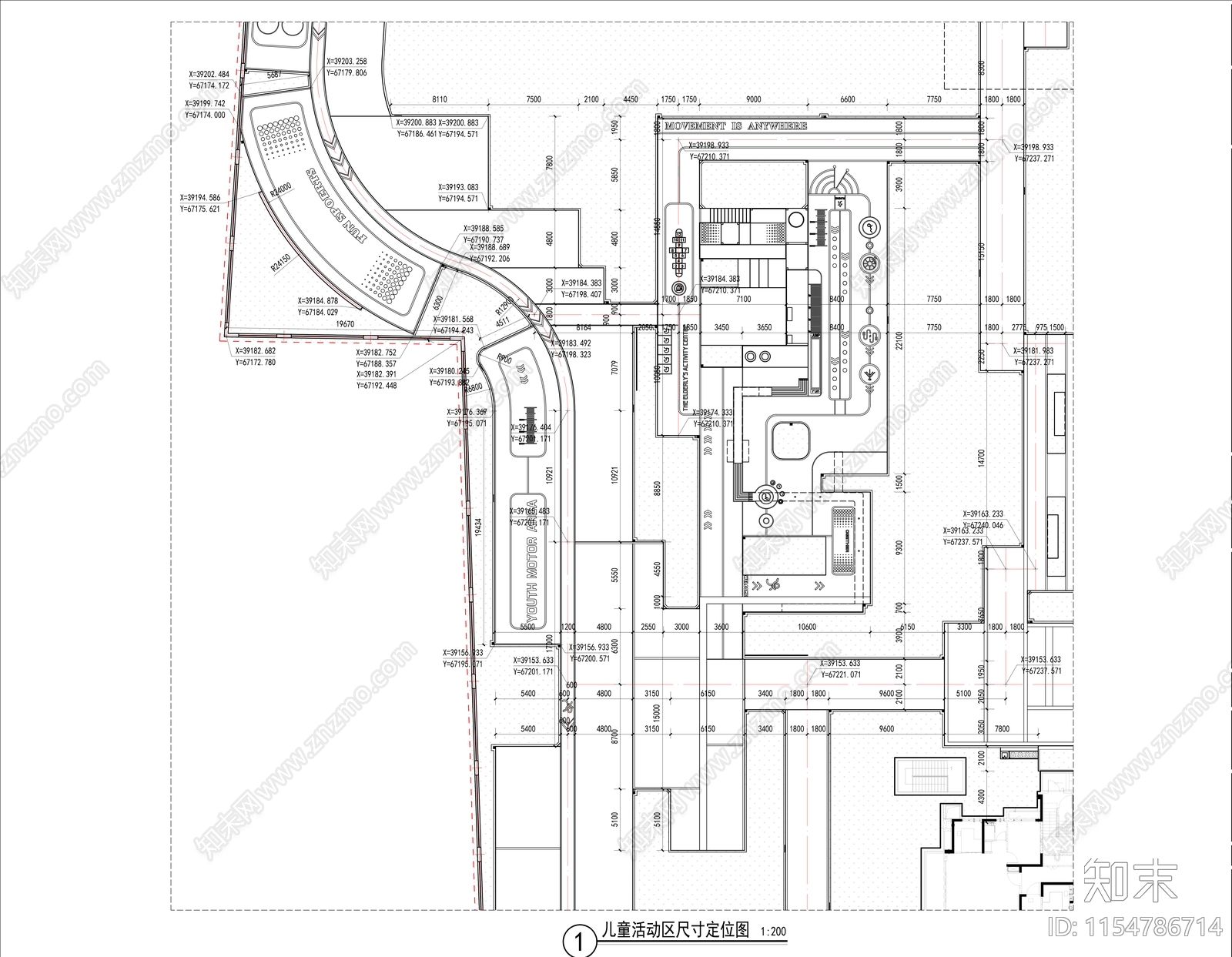 现代儿童乐园cad施工图下载【ID:1154786714】