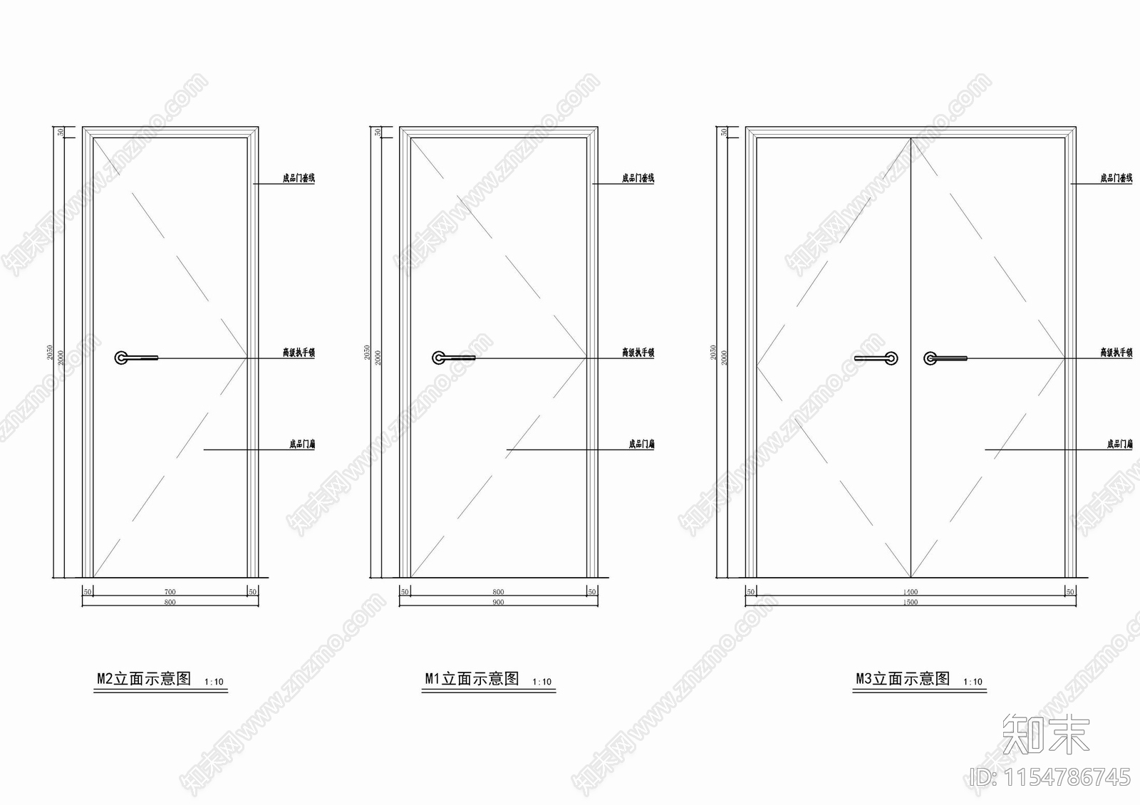 医院门及门套门表施工详图施工图下载【ID:1154786745】