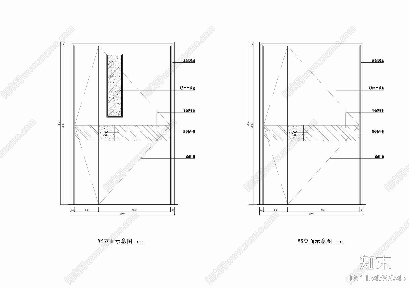 医院门及门套门表施工详图施工图下载【ID:1154786745】