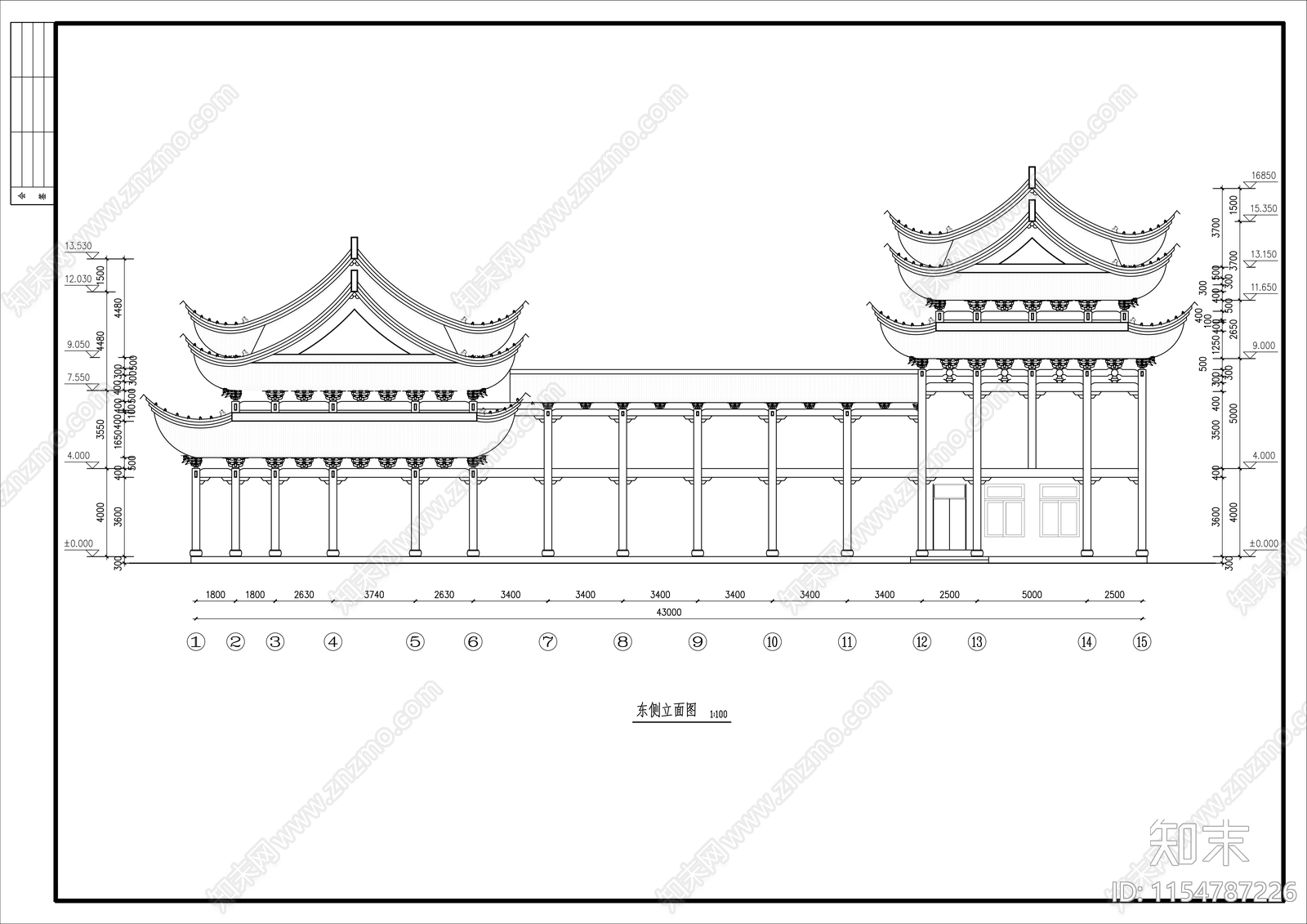 祠堂cad施工图下载【ID:1154787226】