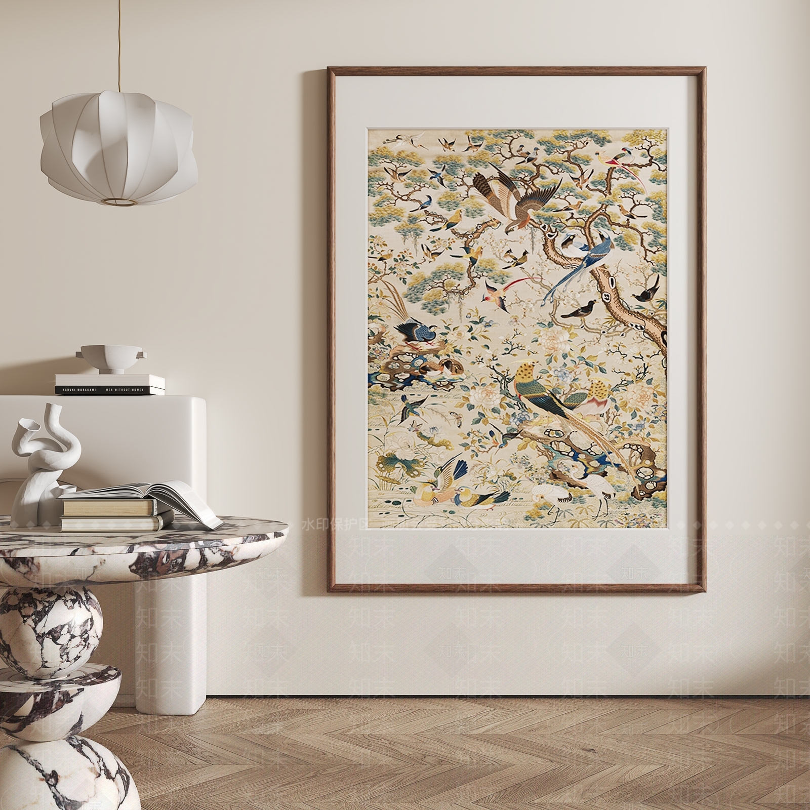 法式中国风装饰画3D模型下载【ID:1154795218】