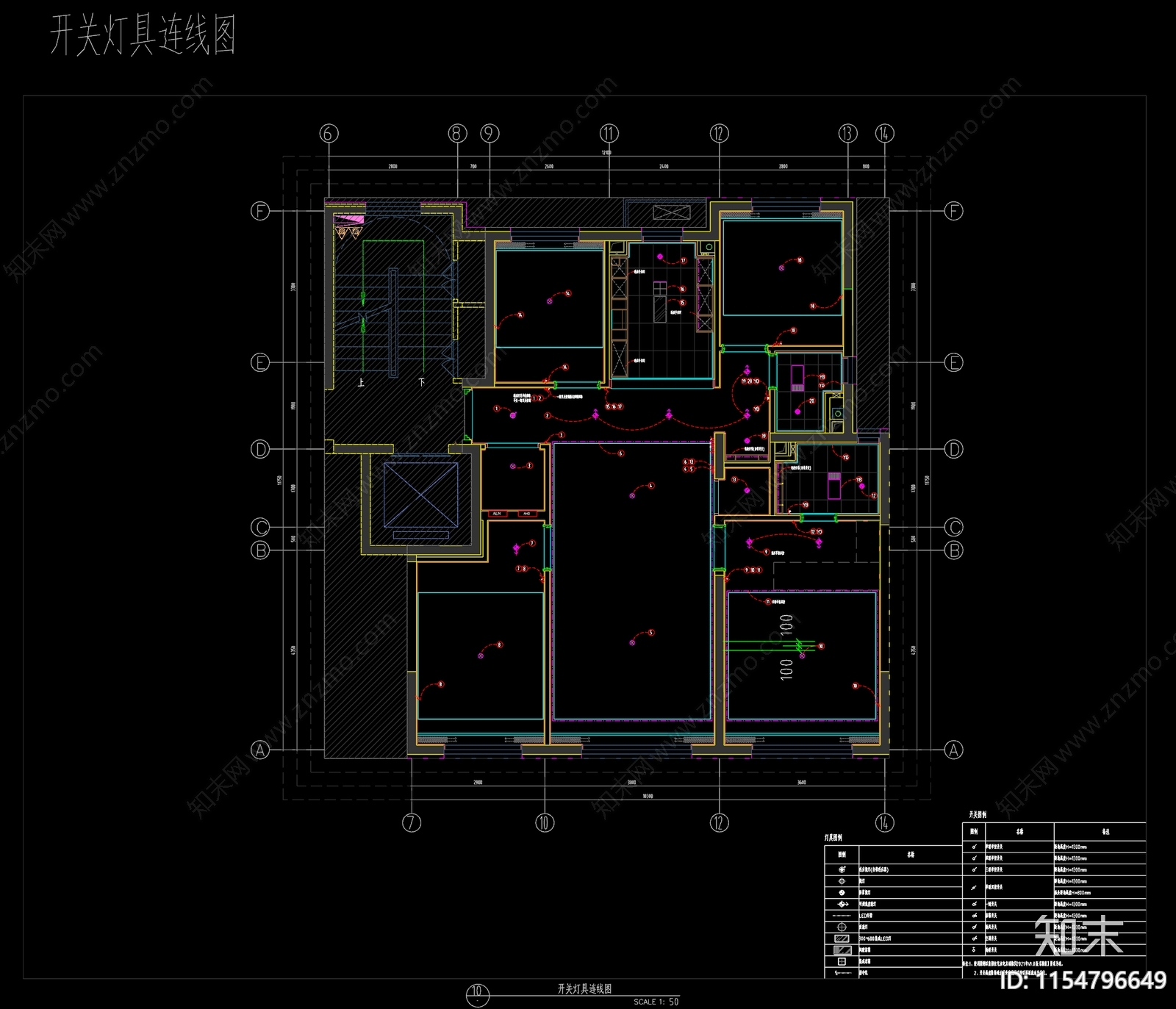 120㎡四室二精装刚需户型样板cad施工图下载【ID:1154796649】