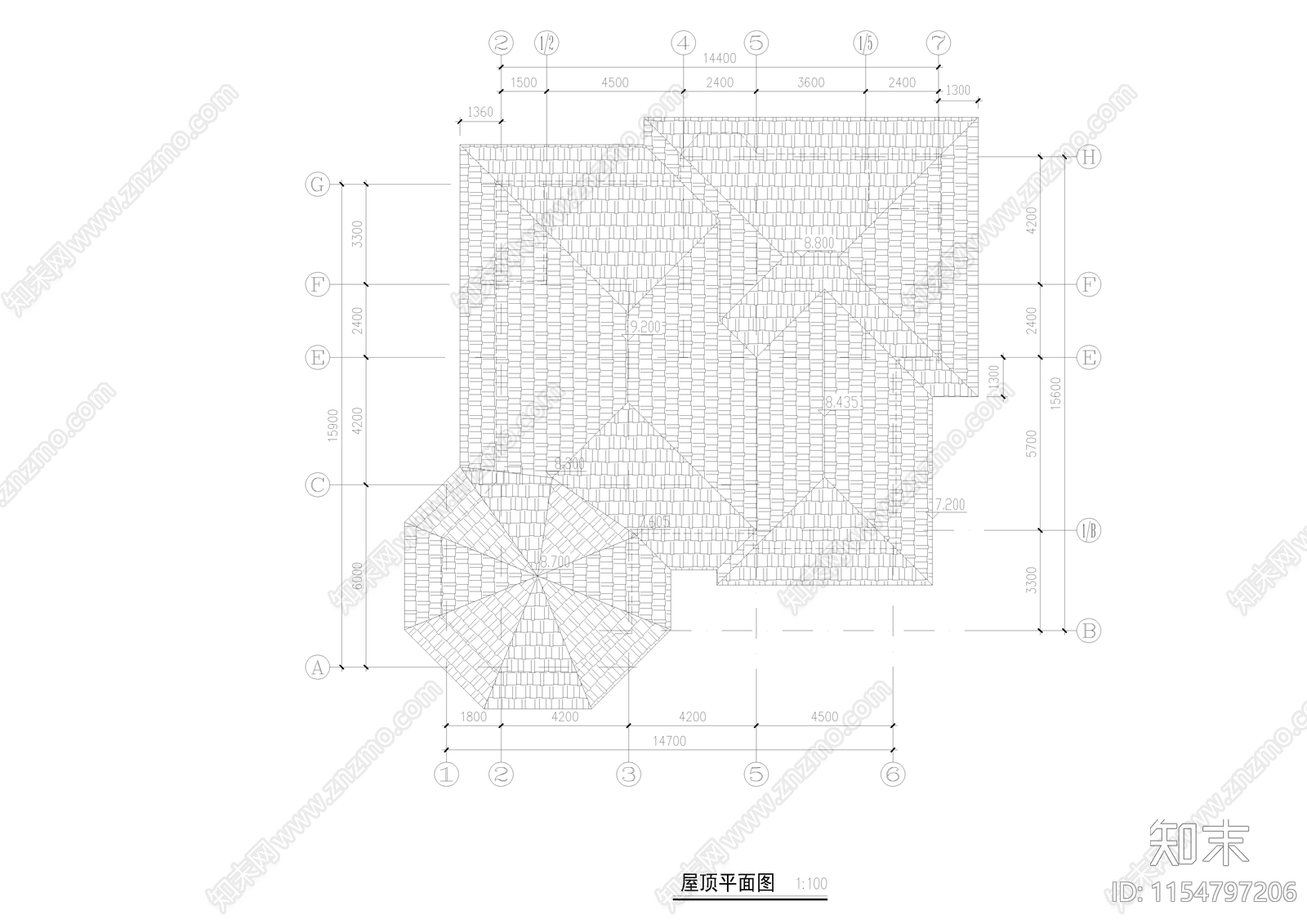 别墅cad施工图下载【ID:1154797206】