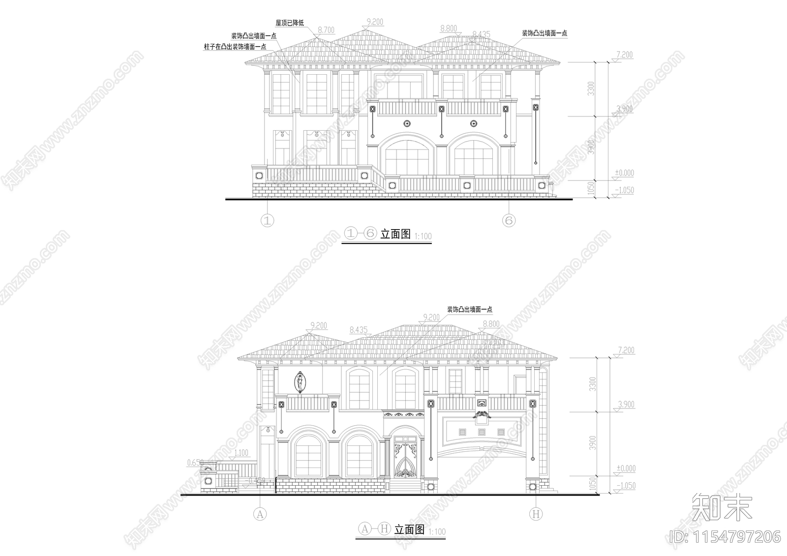 别墅cad施工图下载【ID:1154797206】