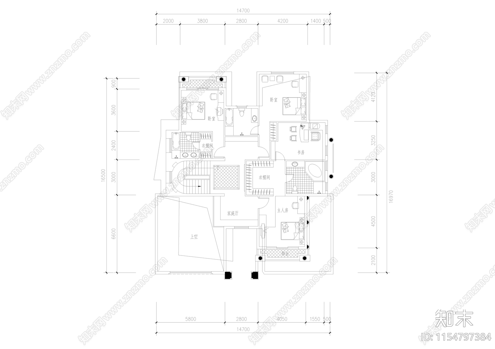 别墅cad施工图下载【ID:1154797384】